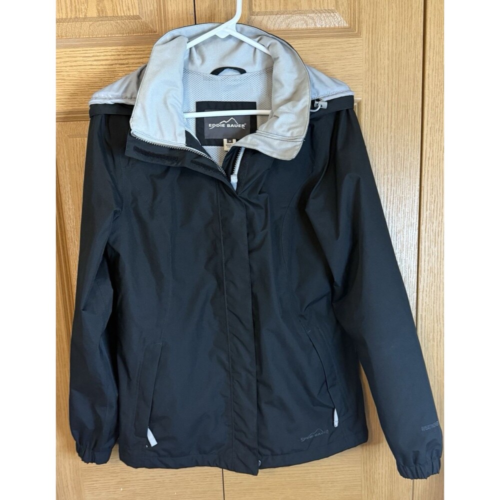 Eddie Bauer Weather Edge Waterproof Jacket Women's Medium Hooded Wind/Rain